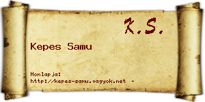 Kepes Samu névjegykártya